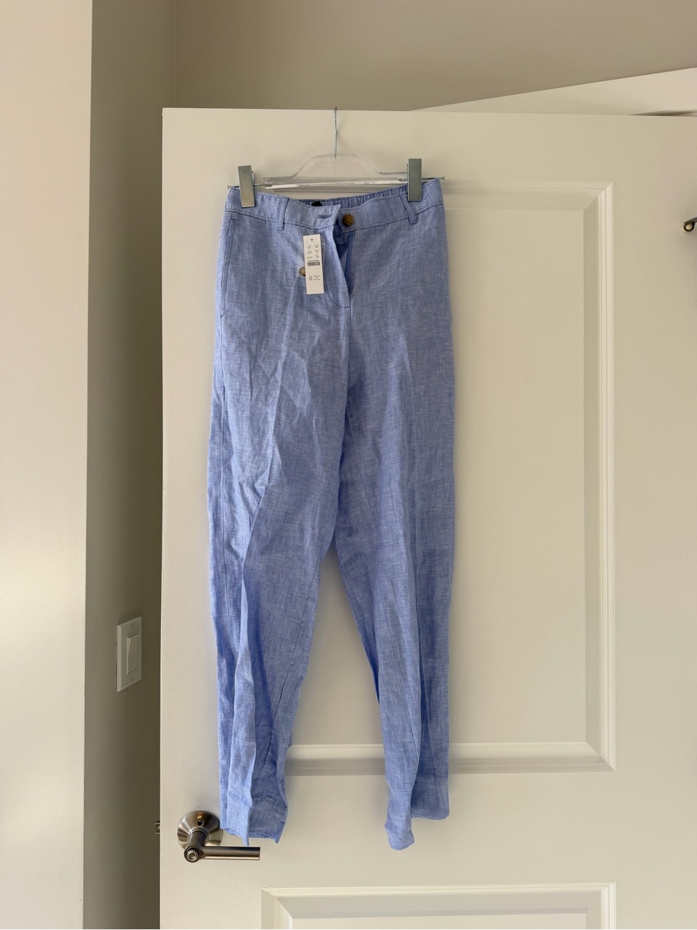J. Crew Light Blue Straight-Leg Women's Pants